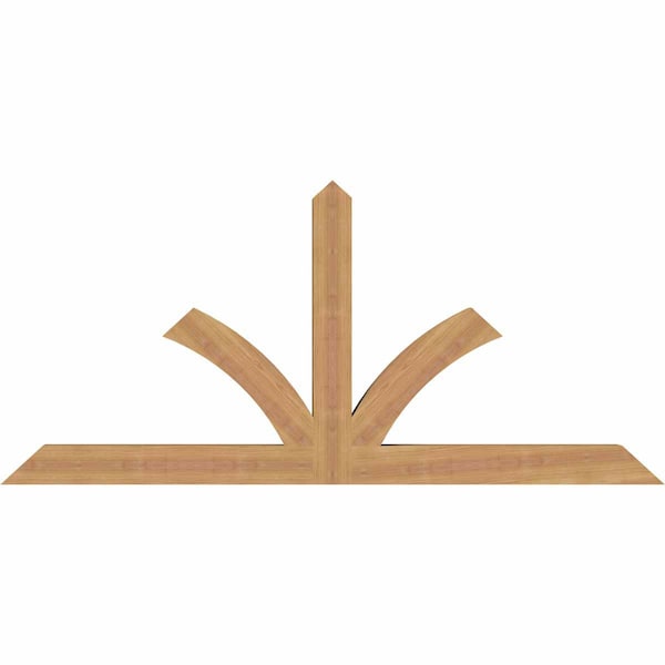 Ekena Millwork Richland Timber Gable Bracket, Western Red Cedar, 60"W x 27"H x 3 1/2"D x 3 1/2"F, 11/12 Pitch GBW060X27X0404RIC00SWR - main